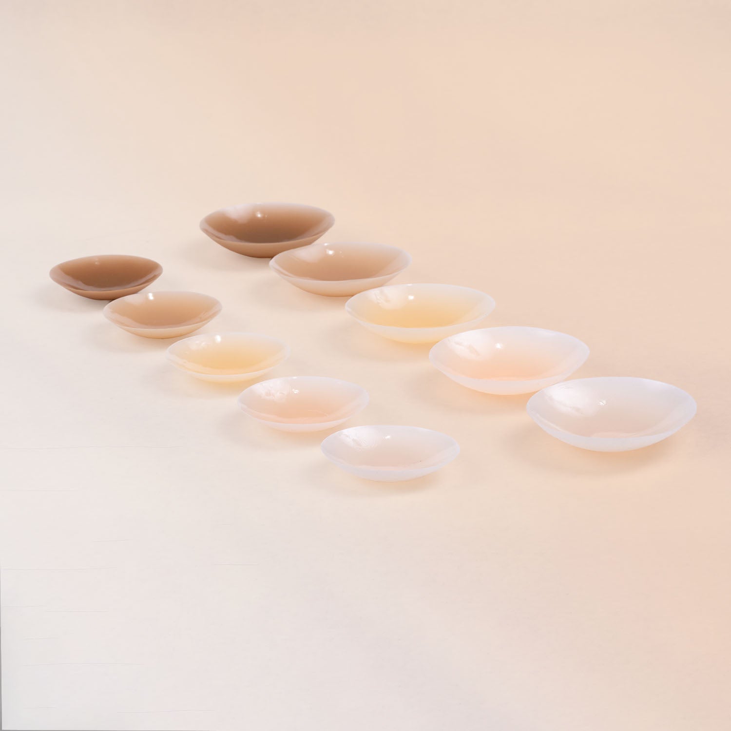 All sizes and shades of Bare & Basic premium reusable nipple covers